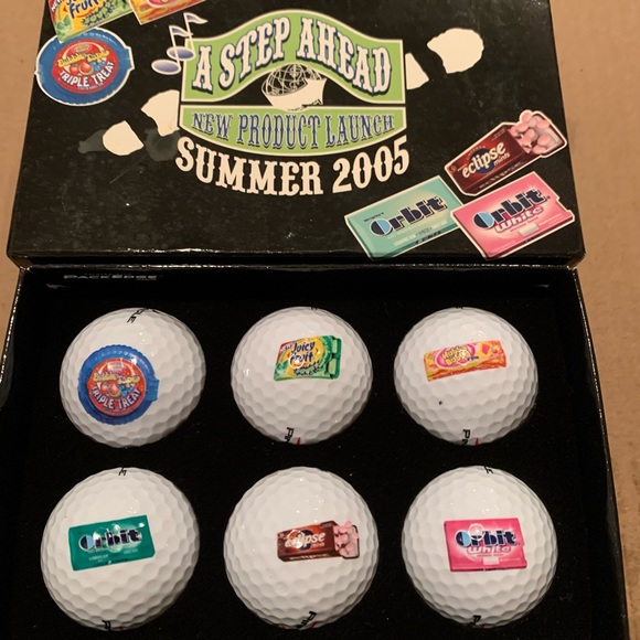 Set of 6 WRIGLEY golf balls!!! Never used - Picture 1 of 2